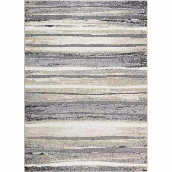 Charlotte Bath Charlotte  5 ft. 3 in. x 7 ft. 3 in. Retro Soft Rectangle Area Rug, Ivory 48425